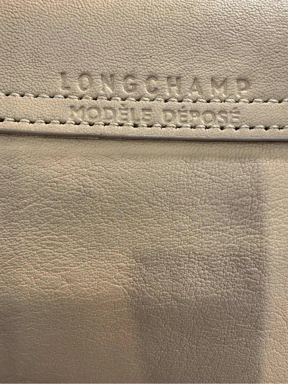 Longchamp Le Pliage Cuir Tote Bag Beige Blush Leather
